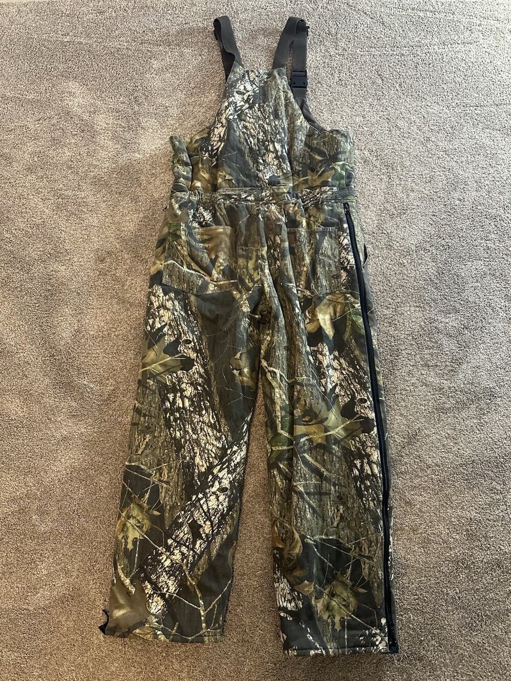 RedHead Insulated Camo Hunting Bib Overalls Mens Medium Realtree Cold Weather